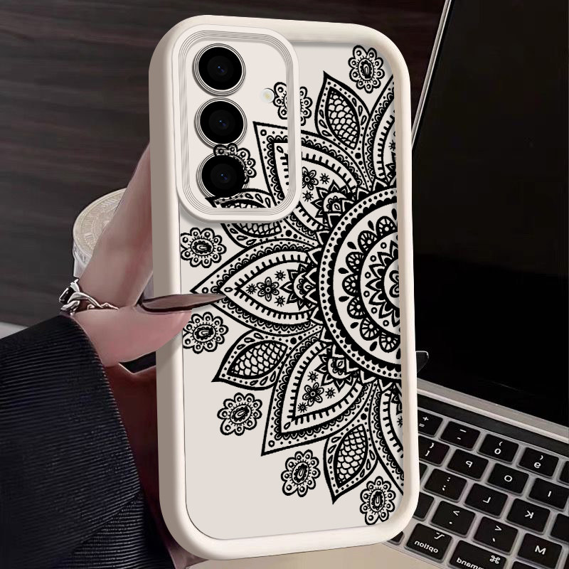 Phone Cases A14 Samsung - Retro-Blumen-Totem-Muster-Hülle für Samsung Galaxy A57 A37