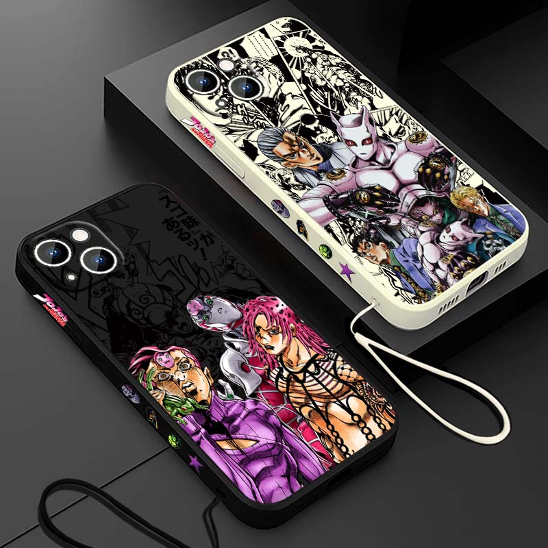Phone Cases For Iphone 12 Pro Max - Anime JOJO Schurkin Diavolo Dio Flüssigseil-Handyhülle