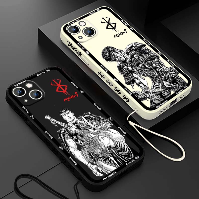 Phone Cases For Iphone 12 Pro Max - Japan Anime Berserk Guts Flüssigkautschuk-Handyhülle für