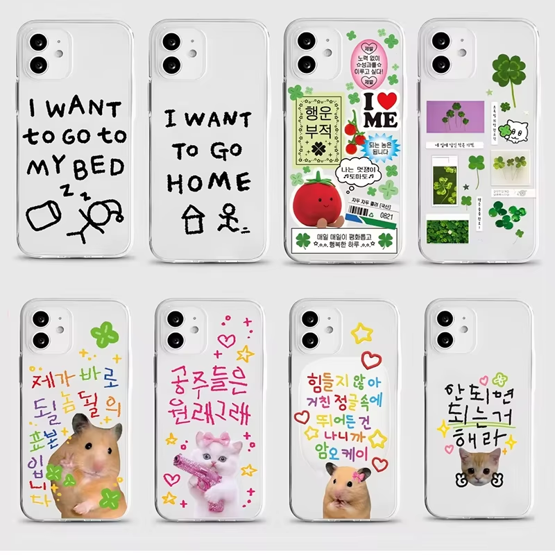 Phone Cases Cute Iphone 14 - Koreanische Ins-Stil Süße Vierblättrige Kleeblatt Handyhülle