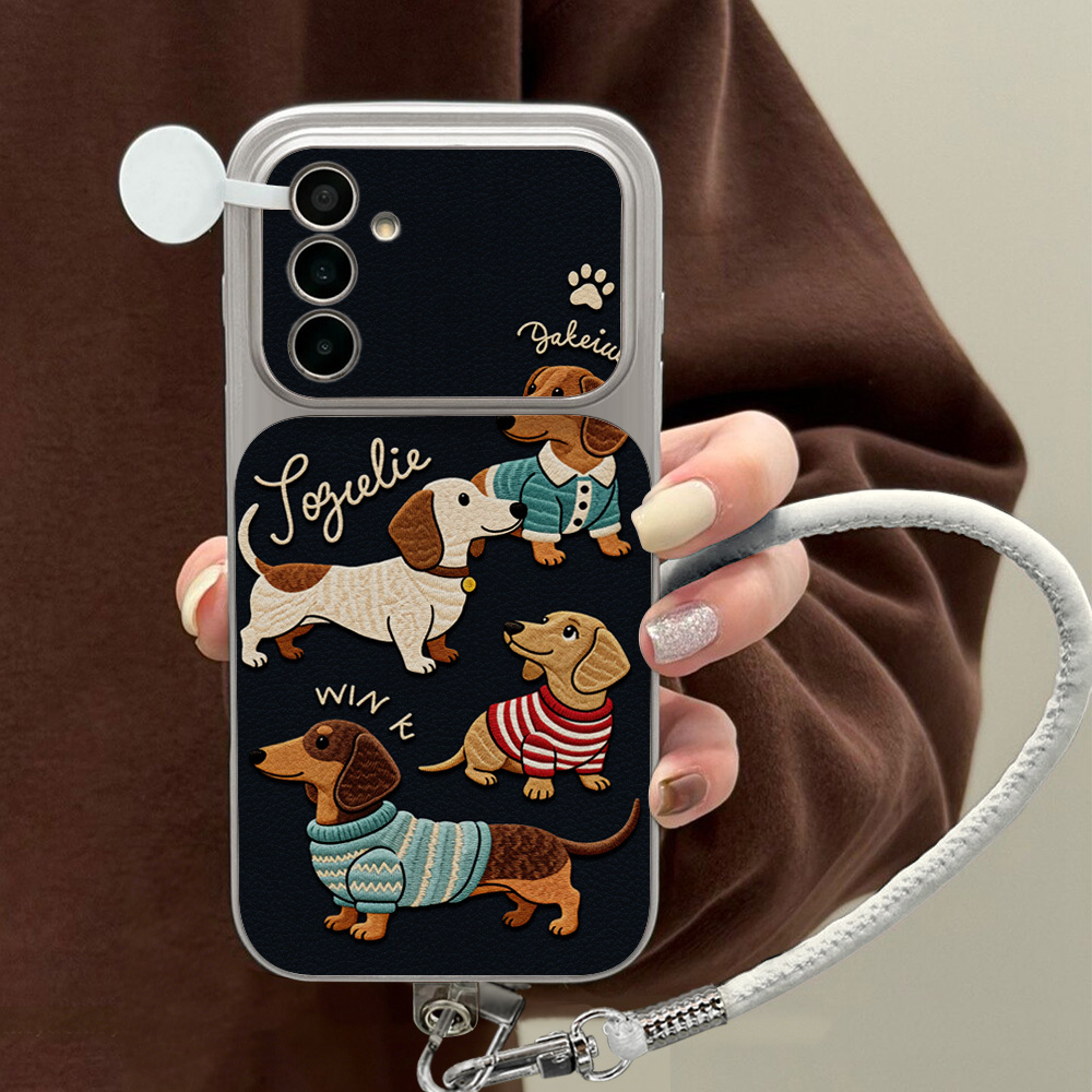 Phone Cases With Camera Cover - Cartoon Dackel Handyhülle für Samsung A56