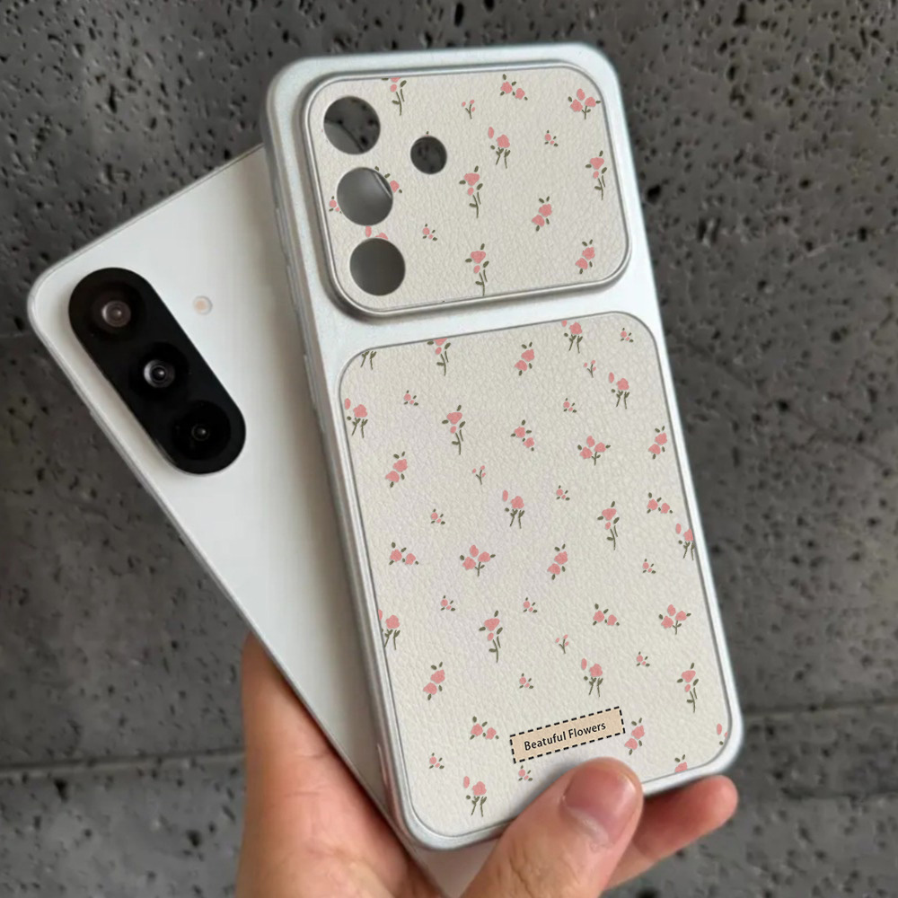 Phone Cases With Camera Cover - Kamera-Fenster-Handyhülle aus Leder für Samsung S26