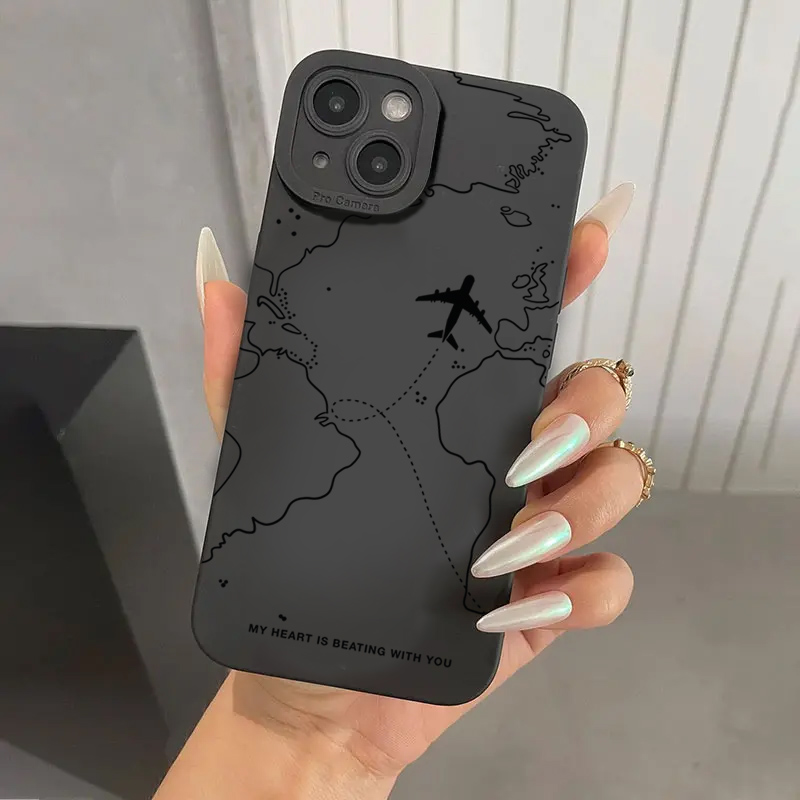Phone Cases Like Loopy - Reise-inspirierte Flugzeugruten-Bumper-Handyhülle für iPhone 17 16