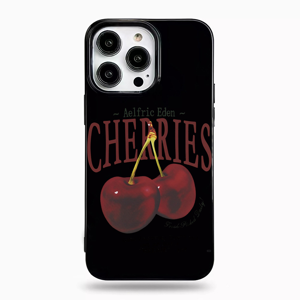 Phone Cases With Camera Cover - Luxuriöse Kirsch-Vintage-TPU-Schutzhülle, große Kamera-Handyhülle für iPhone