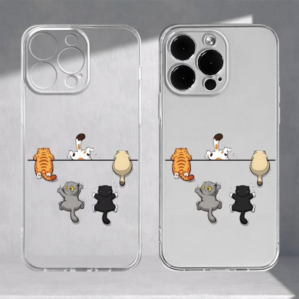 Phone Cases Cute Iphone 14 - Süße Katzenmuster-Handyhülle für iPhone 11 12