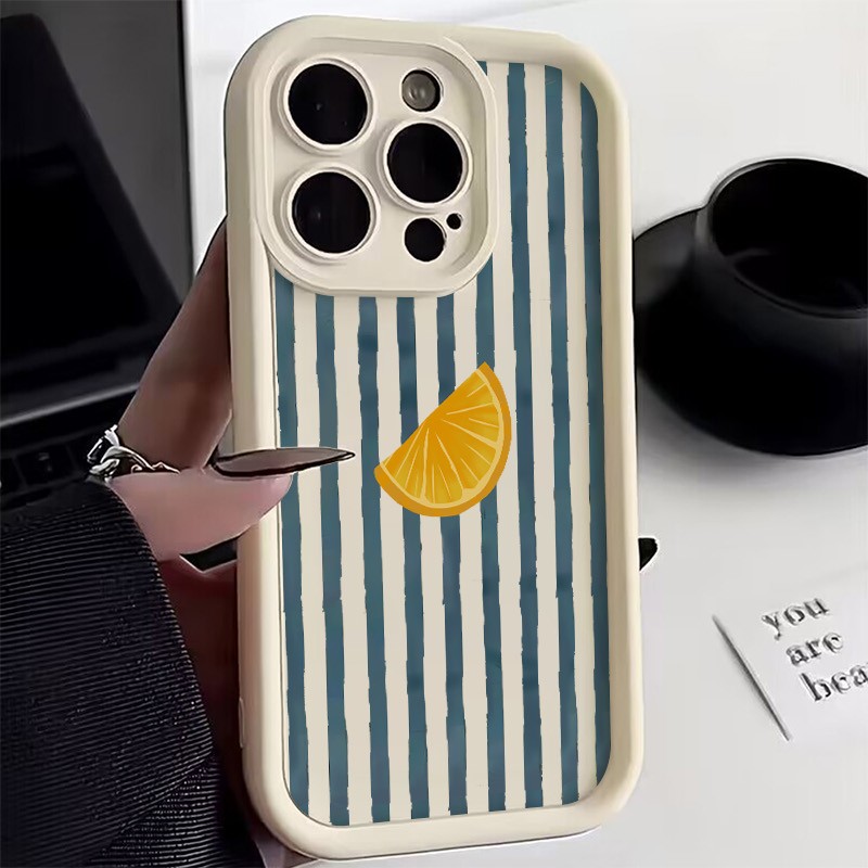 Phone Cases Like Loopy - Gestreifte Zitronenscheiben-Muster-Handyhülle für iPhone 17 16