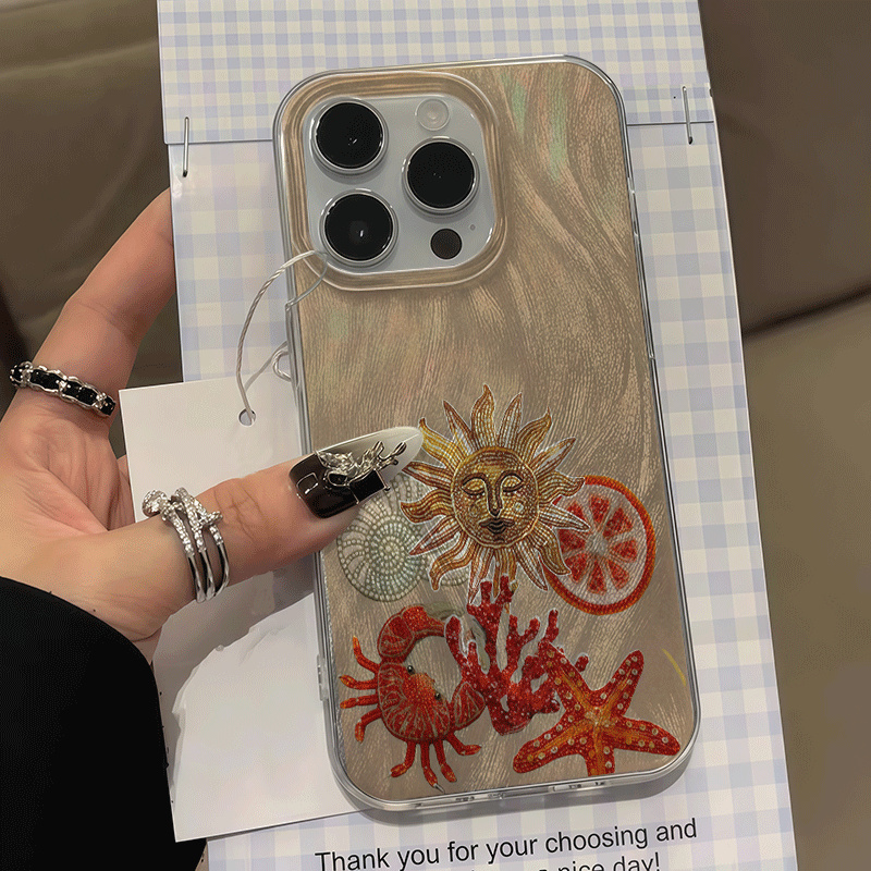 Phone Cases With Camera Cover - Kameraschutz Krabben- und Seestern-Eis-Handyhülle für Xiaomi