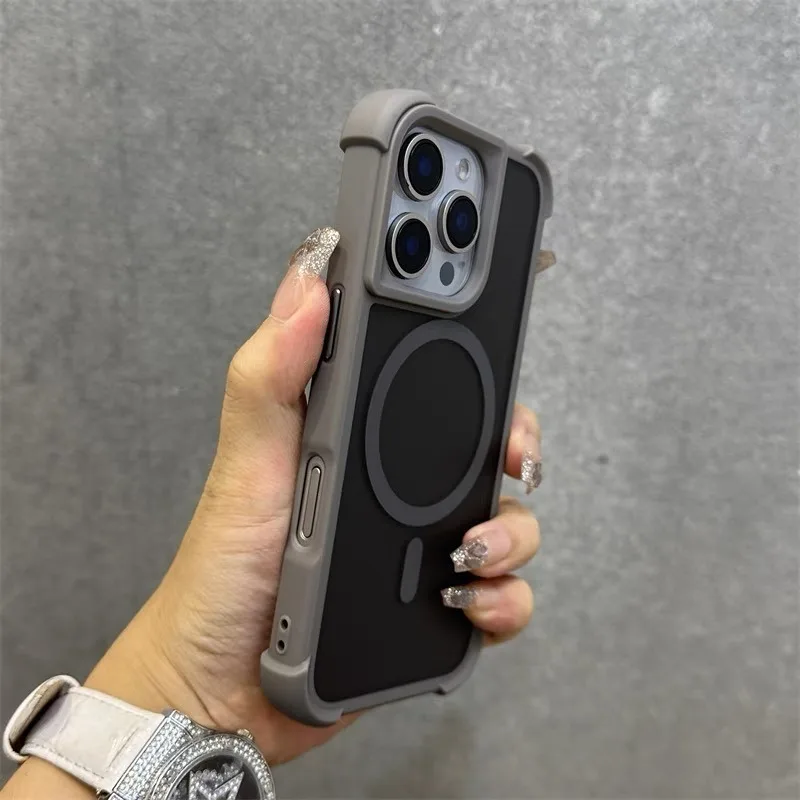 Phone Cases Louis Vuitton - Magnetische Luxus-Matt-Schutzhülle mit Sturzschutz und Stoßfestigkeit