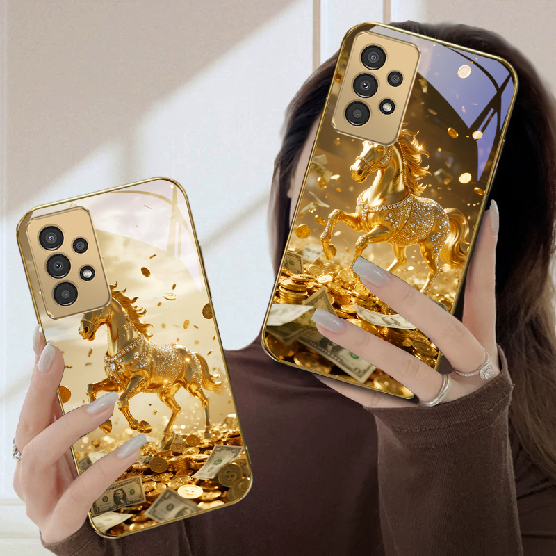 Phone Cases A14 Samsung - Ein schöner goldener Ross für Samsung
