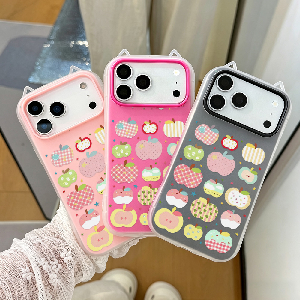 Phone Cases Girly - Katzenohren 2-in-1 Jelly-Shell Handyhülle für Apple