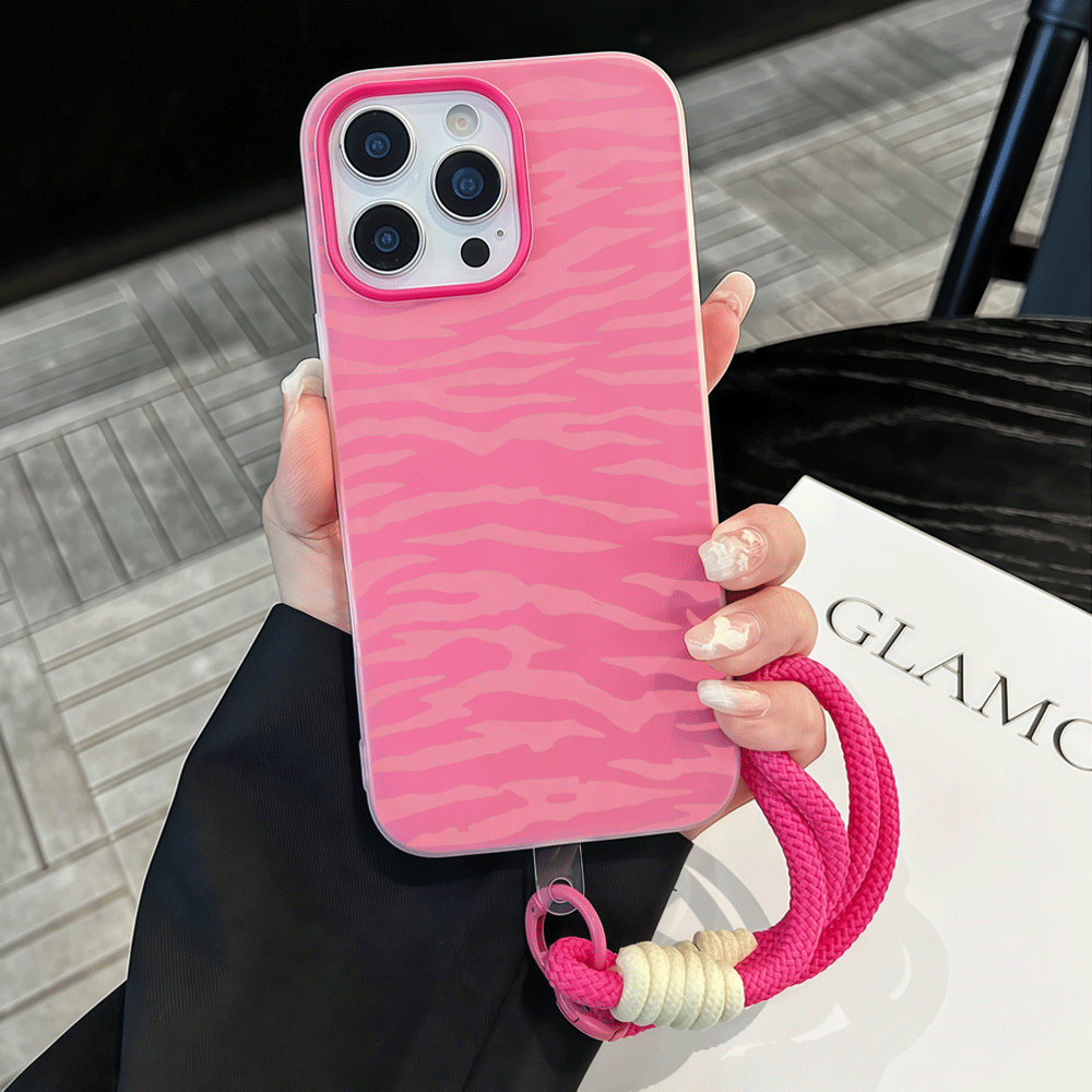 Phone Cases Zebra - Mit Lanyard Y2K Pink Zebra Print