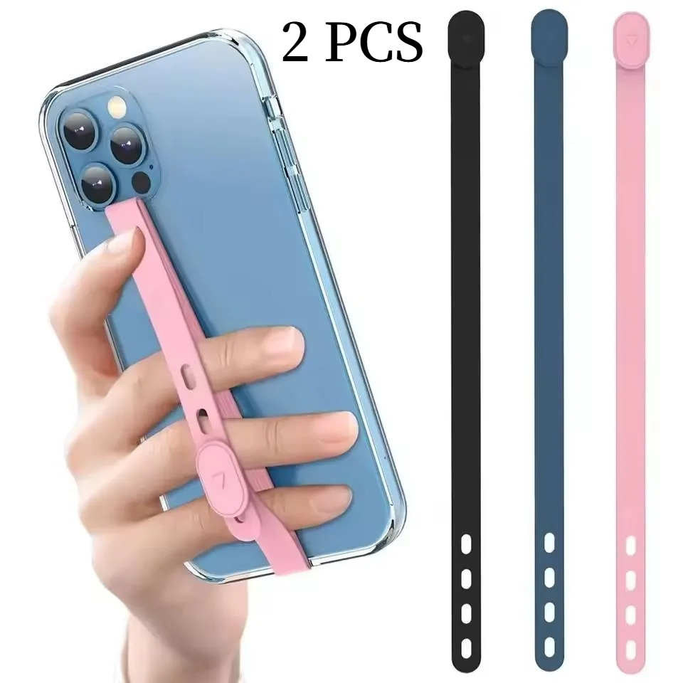 Phone Cases Rubber - 2 Stück Tragbare Silikon-Handyschlaufe Verstellbares Handyhüllen-Armband