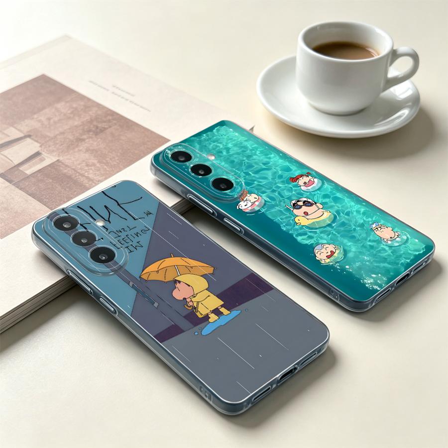 Phone Cases A14 Samsung - Gelber Regenschirm-Jungen Handyhülle für Samsung Galaxy