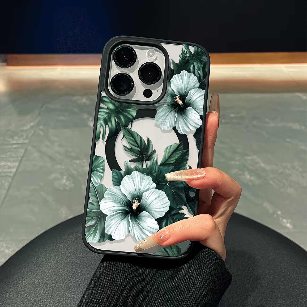 Phone Cases Like Loopy - Grüne Blumenmuster Handyhülle für iPhone 17