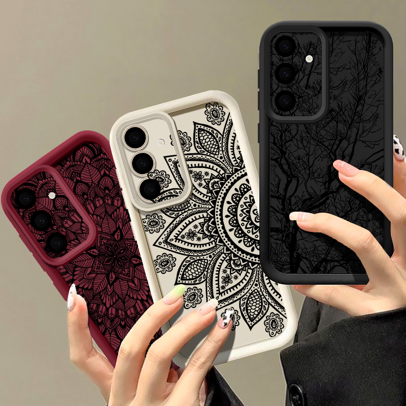 Retro-Blumen-Totem-Muster-Hüll – Phone Cases A14 Samsung Bewertung und Preis