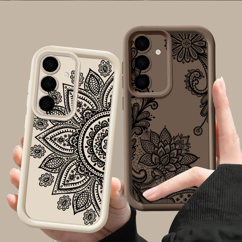 Retro-Blumen-Totem-Muster-Hüll – Phone Cases A14 Samsung Bewertung und Preis