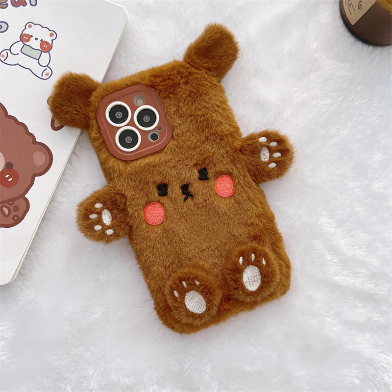 Koreanische 3D Cartoon Bär Fla – Phone Cases For Iphone 12 Pro Max Bewertung und Preis