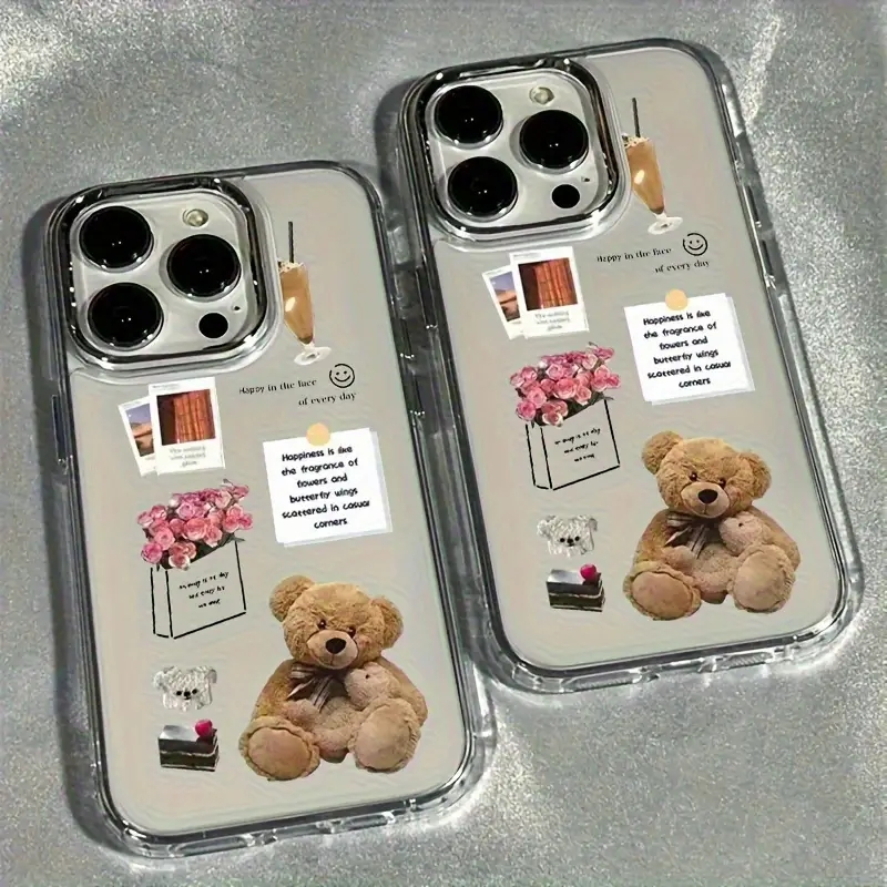 Collage Teddybär Rose Blume Fo – Phone Cases Like Loopy Bewertung und Preis
