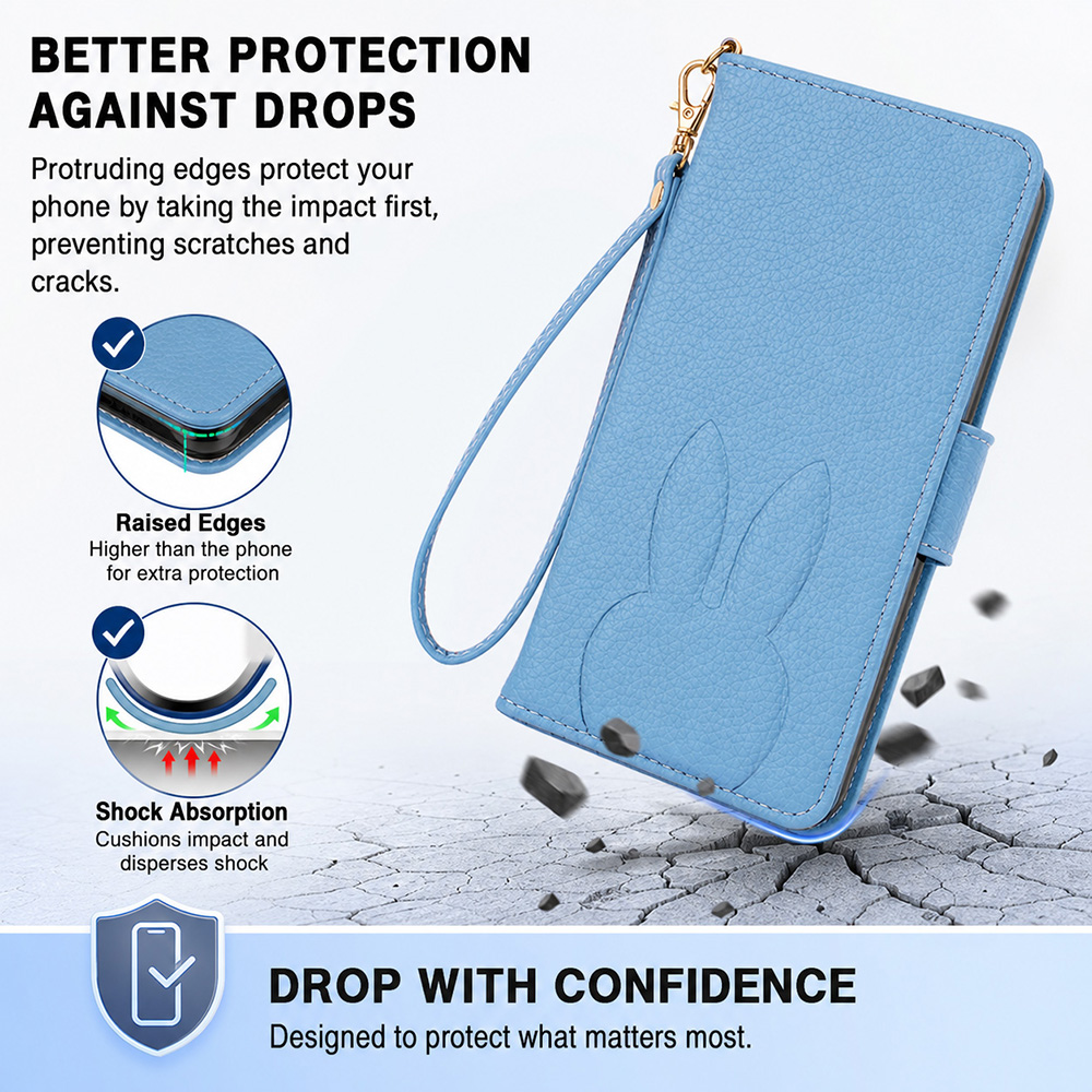 Niedliche Hasenohren-Brieftasc – Phone Cases With Wallet On Back Bewertung und Preis