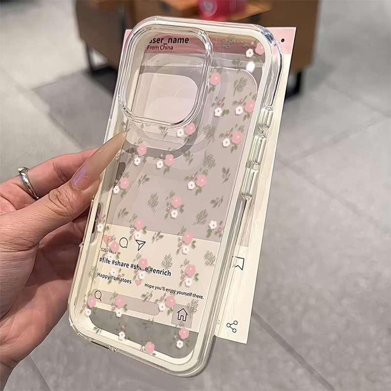 Grüne Blätter Rosa Blume 2-in- – Phone Cases Like Loopy Bewertung und Preis