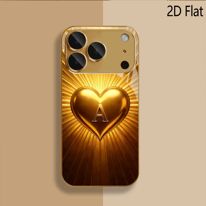 Goldenes Herz-Muster aus gehär – Phone Cases With Camera Cover Bewertung und Preis