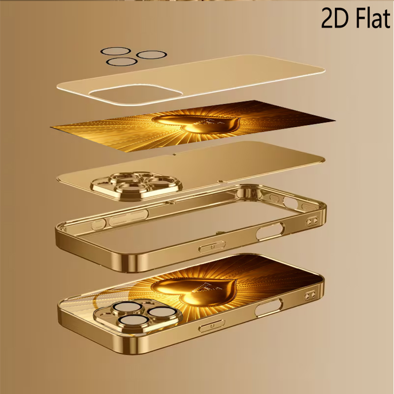 Goldenes Herz-Muster aus gehär – Phone Cases With Camera Cover Bewertung und Preis