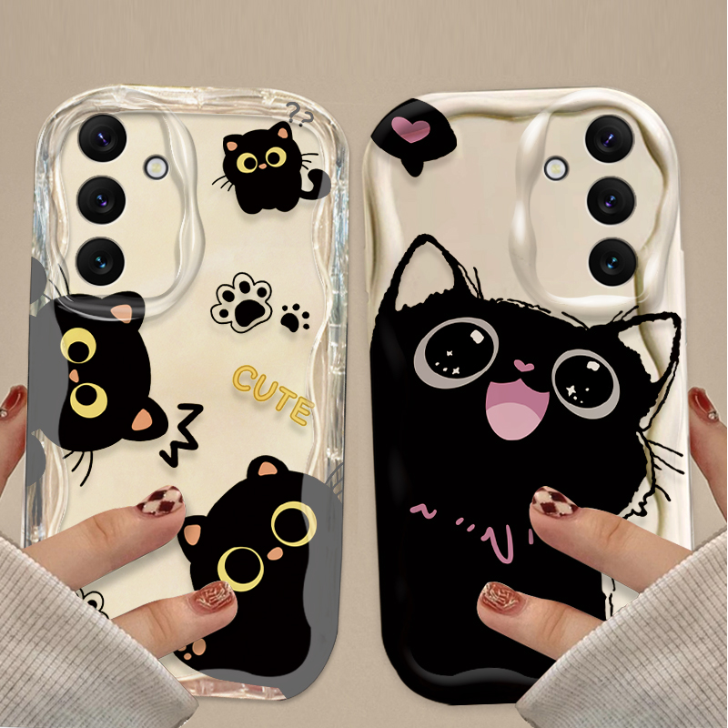 Süße große Augen schwarze Katz – Phone Cases A14 Samsung Bewertung und Preis