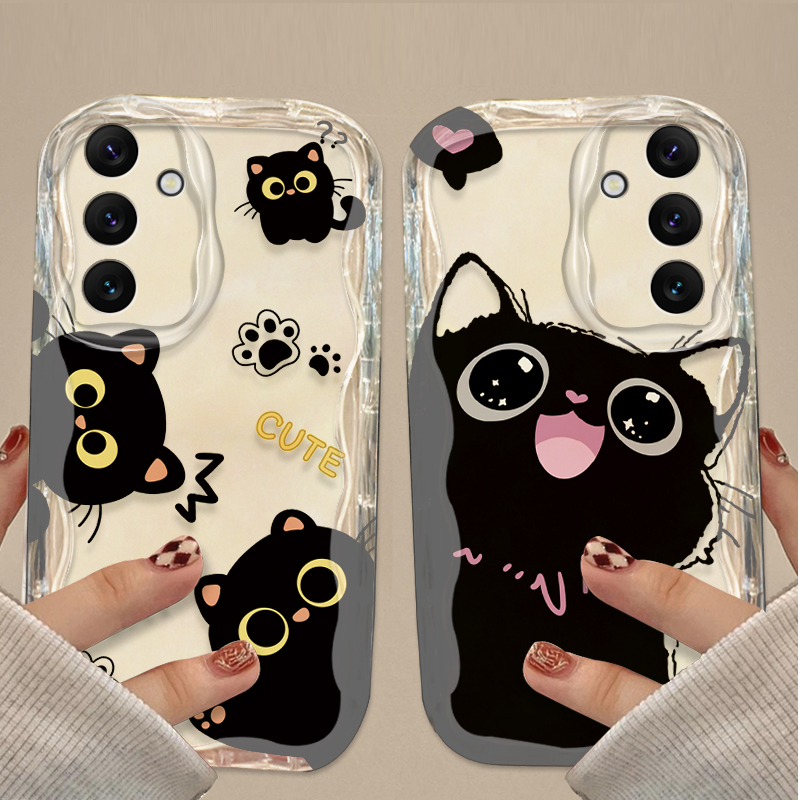 Süße große Augen schwarze Katz – Phone Cases A14 Samsung Bewertung und Preis