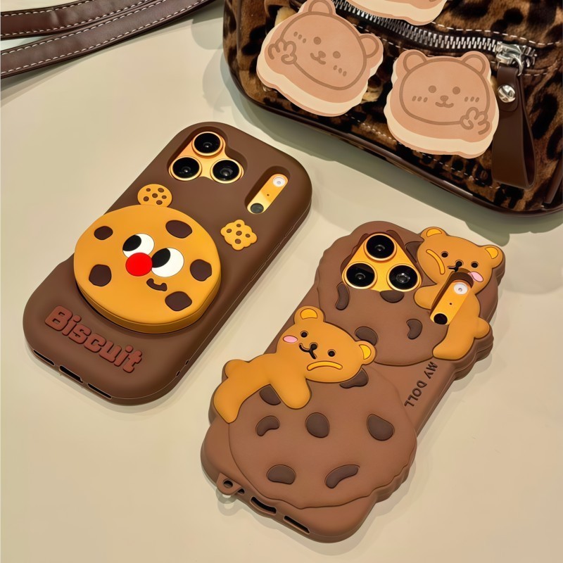 3D Cartoon Kawaii Keks-Bär Han – Phone Cases Girly Bewertung und Preis